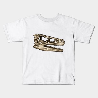 Dinosaur Skull Troodon Sticker Kids T-Shirt